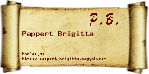 Pappert Brigitta névjegykártya
